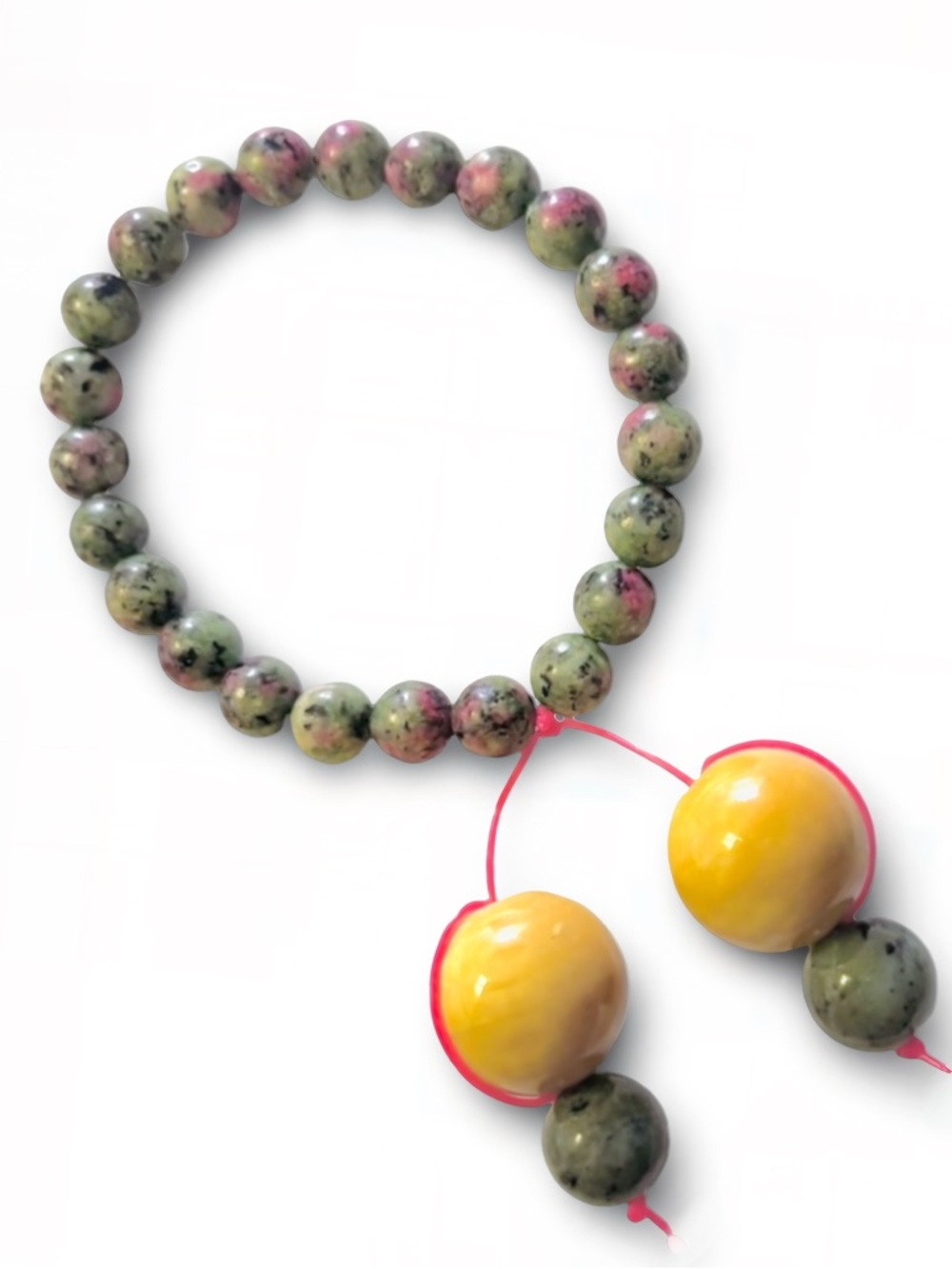 🍒NEW Crystal Healing Handmade Ruby Zoisite "Macy" Bracelet by Loaded